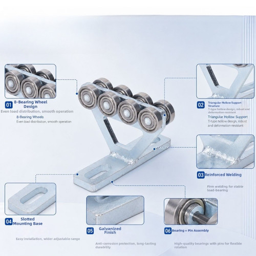 Shaped steel track accessory - shaped,